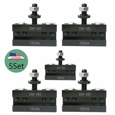 T025 AXA #1 Set of 5 QUICK CHANGE TURNING & FACING CNC LATHE POST HOLDER 250-101