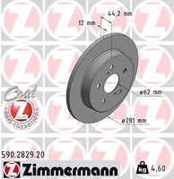 2X Zimmermann 590.2829.20 Bremsscheibe FüR Lexus Toyota