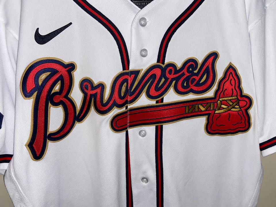 Nike Atlanta Braves MLB Authentic World Series Gold Program Jersey Sz 44 L NEW - Image 3 of 4