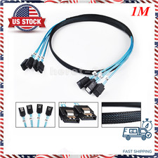 4 ports SATA 7P to 4 ports SATA 7 Pin 6Gbps Data Cable for Hard Disk SSD 1M