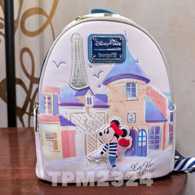 2024 Disney Parks Epcot France Minnie Mouse La Vie En Rose Loungefly  Backpack