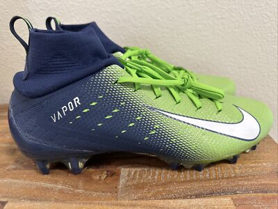 Nike Vapor Untouchable Pro 3 Cleats Seahawks Neon Green Navy  display picture 2