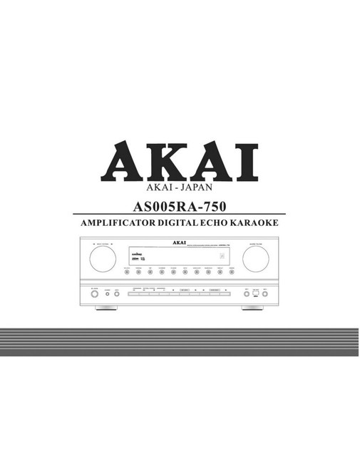 Akai AS005RA750 Karaoke Amplifier Owners Instruction Manual eBay