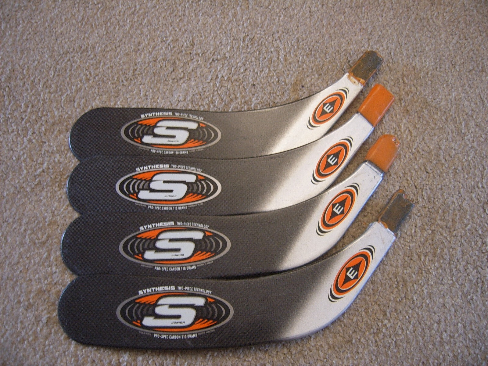 Four (4) Easton Two-Piece Synthesis Modano LH Hockey Stick R