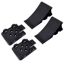 2X Cales De Roue Noires Avec Support Pour Remorque Hemmschuh Domar