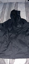 Columbia Omni Tech Mens Waterproof Jacket Rain Coat Size L Black Hooded