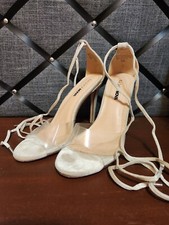 Fashion Nova Heels Womens Size 10 Wide Nude Open Toe Stiletto Heels