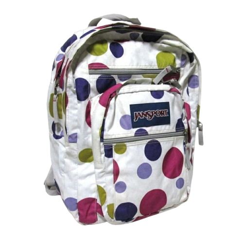 green machine white dots jansport backpack Rare Discontinued JANSPORT Dot Backpack Polka Dot Pattern Rucksack Bag  Casual