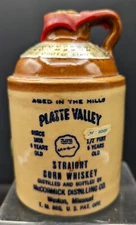 McCormick Platte Valley Straight Corn Whisky Jug 1 Pt Jug Decorative Empty