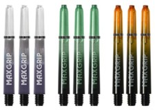 3 Sets XQMax Max Grip Gradient Midi Dart Shafts - Clear Green Orange