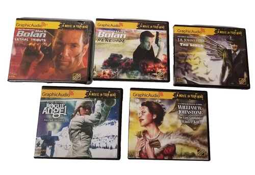 5 WESTERNS/Thrillers by Graphic Audio Cinema CD Audiobooks A MOVIE IN YOUR MIND