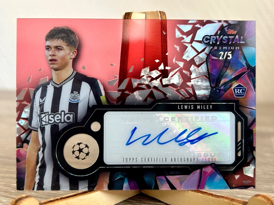 ️🔥2023 Topps Premium Crystal Lewis Miley ROOKIE Auto /5 Newcastle UNIQUE 🔥 - Photo 3/4