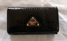 BORSELLO / PORTAFOGLI BLUGIRL ECOPELLE NERO STAMPA COCCODRILLO 