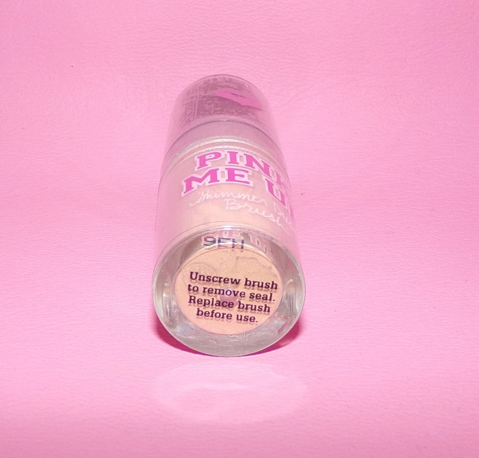VHTF!!💗Victoria's Secret PINK ME UP Brillo Cepillo para Polvo SEQUINES Foto 3 de 3