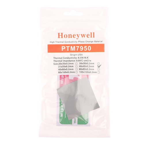 For Honeywell PTM7950 Phase Change Pad 8.5W/mk For Laptop Thermal Silicone Pad - Afbeelding 12 van 17
