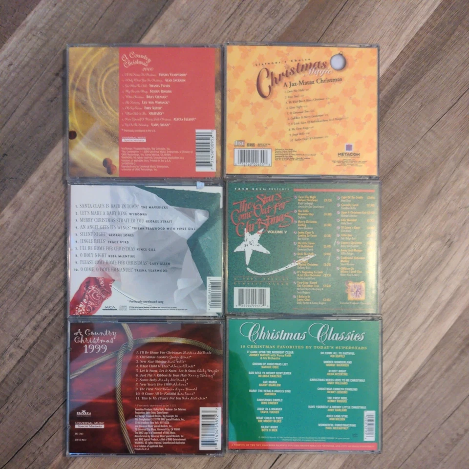 6 CD Lot Christmas 3x Country 1996, 1999, 2000, Top Stars, Jaz-Mataz, Classics Foto 2 de 4