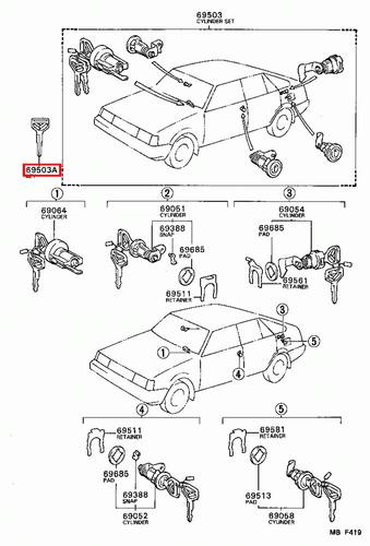 Genuine Celica ST162 ST161 AT160 Corolla CE80 AE86 AE82 AE80 Non Chip Blank Key - Picture 7 of 20