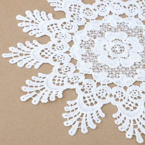 Set of 4 White Vintage Embroidered Lace Placemat Dining Kitchen Table Mats Doily - Picture 57 of 71