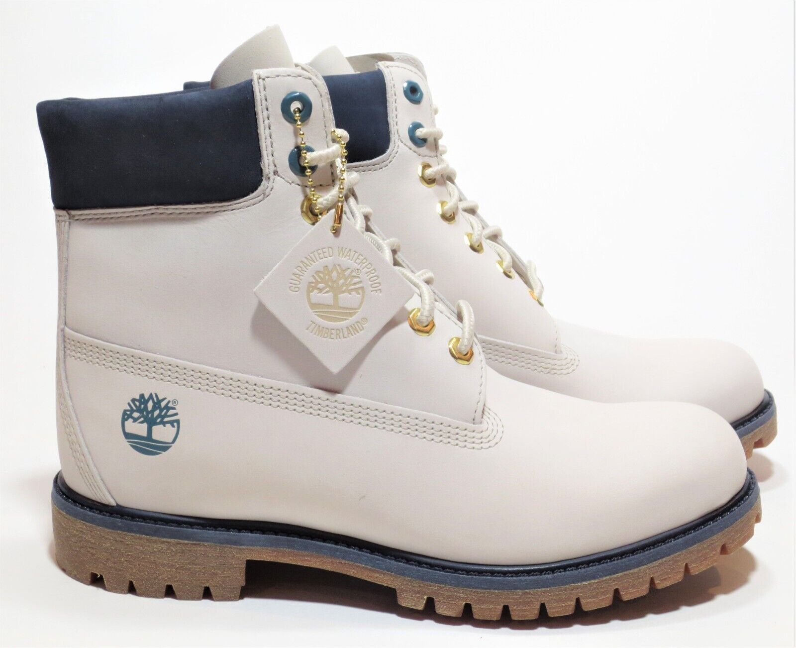 geestelijke gezondheid Wind Licht Timberland Men&#039;s 6 Inch Premium White Blue Leather Boots Style A5XJB |  eBay