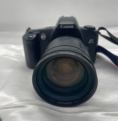 Power on OK Canon EOS Kiss body TAMRON AF28 200mm lens set Film SLR with strap m