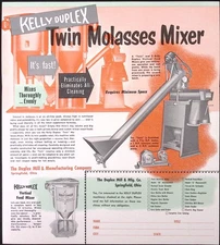 Kelly Duplex Twin Molasses Mixer Duplex Mill & Mfg Co Springfield OH
