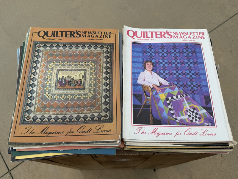 Lot of 34 VTG 1980-1985 Quilter's Newsletter Magazines