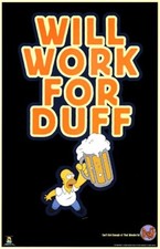 Póster vintage de Los Simpson Homero Simpson funcionará para Duff como nuevo