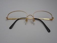 Cartier Must Eyeglasses Half Rim Frame 55 18 140 18k gold filled Sunglasses 90's