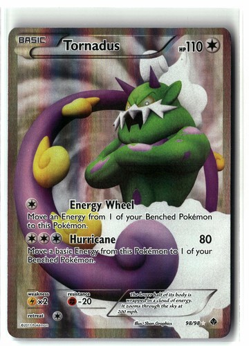 2011 Tornadus ⭐️ 98/98 Holo Ultra Rare Emerging Powers Pokemon LP