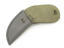 Vtg '80s Condor 83 Japan Gray Leather Sheath for Small 3.5" Folding Pocket Knife