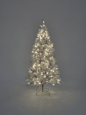 Image of 7ft Regal Dual Function Pre-Lit White Christmas Tree Elegant & Lifelike Holiday