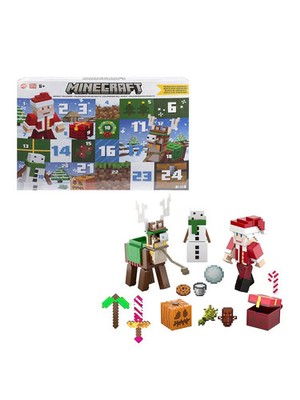 Minecraft ADVENTSKALENDER 24 x Überraschungsgeschenke - 2024 Mattel Spielzeug