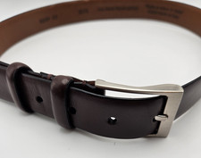 Men's Belt Brown Genuine Italian Leather 30/75 Hand-made in Italy