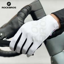 ROCKBROS Cycling Full Finger Gloves 3D Print Palm Pad SBR Shockproof Bike Gloves