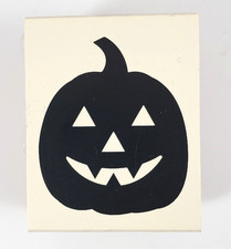 Halloween - Pumpkin - Wood Mounted Rubber Stamp