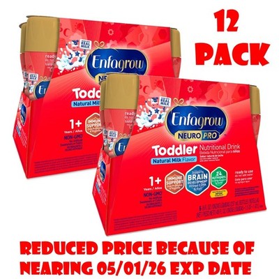 12 Pack Enfagrow NeuroPro Toddler Nutritional Drink Natural Milk Flavor Ex 05/01