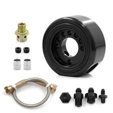 VTEC Head Conversion Kit - LS B18 B20 Aluminum Adapter Plate Sandwich Set Black