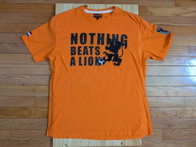 XL Netherlands Holland soccer Nothing Beats A Lion orange t-shirt