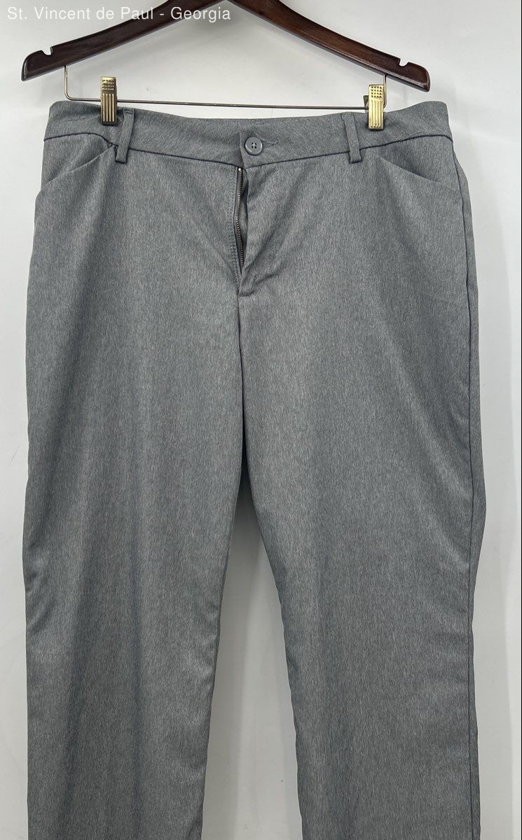 Lee Straight Leg Mid Rise Pants Women's Size 14 Relaxed Fit Grey image 2