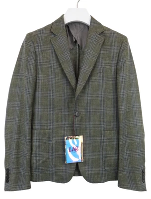 PAL ZILERI Baron Blazer Herren EU 50 Schottenmuster Leinen Wolle Regular - Bild 1 von 4