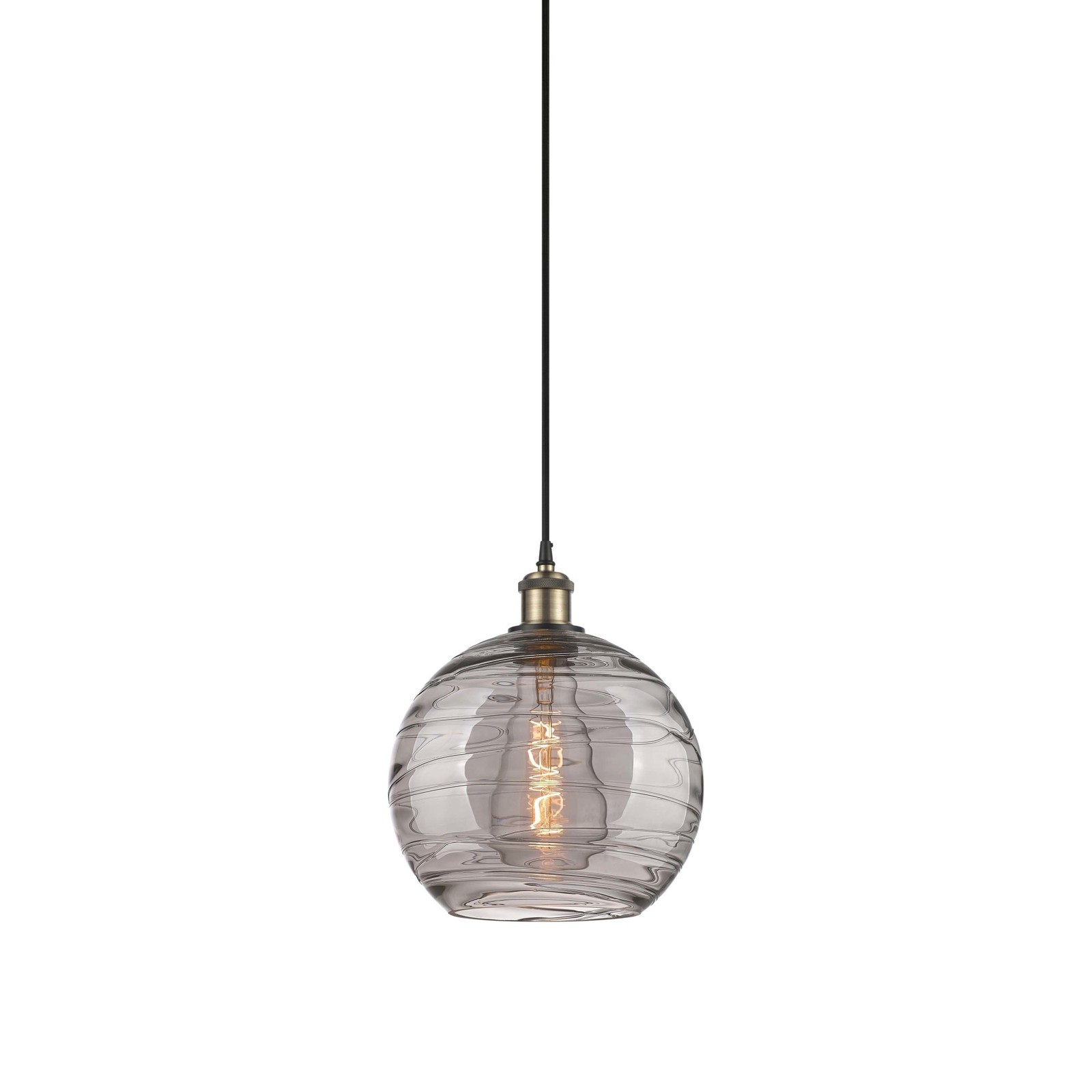 Athens Deco Black Pendant Light by Innovations Lighting 516-1P-12-10
