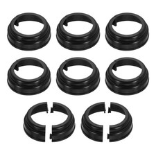 8Pcs Post Skirt, 3.54" Round Pipe Cover Decoration Fit 2.4" OD Pipe, Black