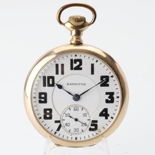 1923 Hamilton 992 Railroad 21 Jewels Pocket Watch Running Gold Filled Case
