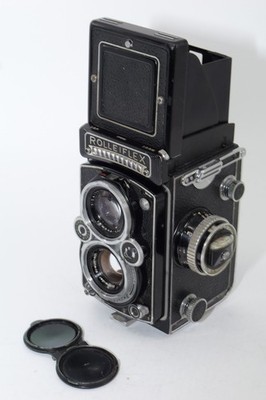 Rolleiflex 二眼レフカメラ Xenotar 1:3.5/75 ケース付 Rolleiflex 3.5E 6x6cm TLR camera. Type 1. Xenotar 75mm f3.5. CLA'd