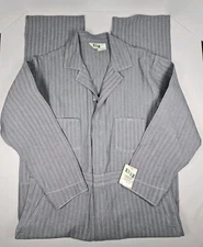 NWT Vintage 90s Key Imperial Herringbone Coveralls Workwear Overalls 44 Reg USA