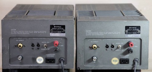TRIO L-07M Mono Power Amplifier Pair 150W DC Direct Drive Vintage HiFi Japan