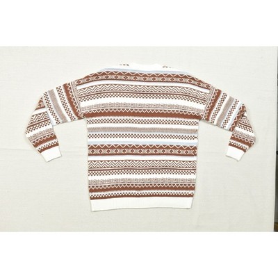 Hollister Sweater Size M Men's 100% Cotton Striped Holidays Knit