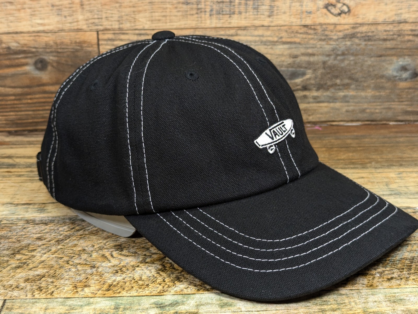 VANS Vault SAMPLE Hat Black Strapback Cap - image 9