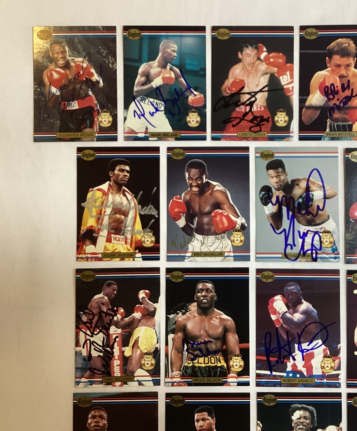 1991 RINGLORDS 32/40 AUTOGRAPH CARD SET MUHAMMAD ALI Auto EVANDER HOLYFIELD Auto view 8