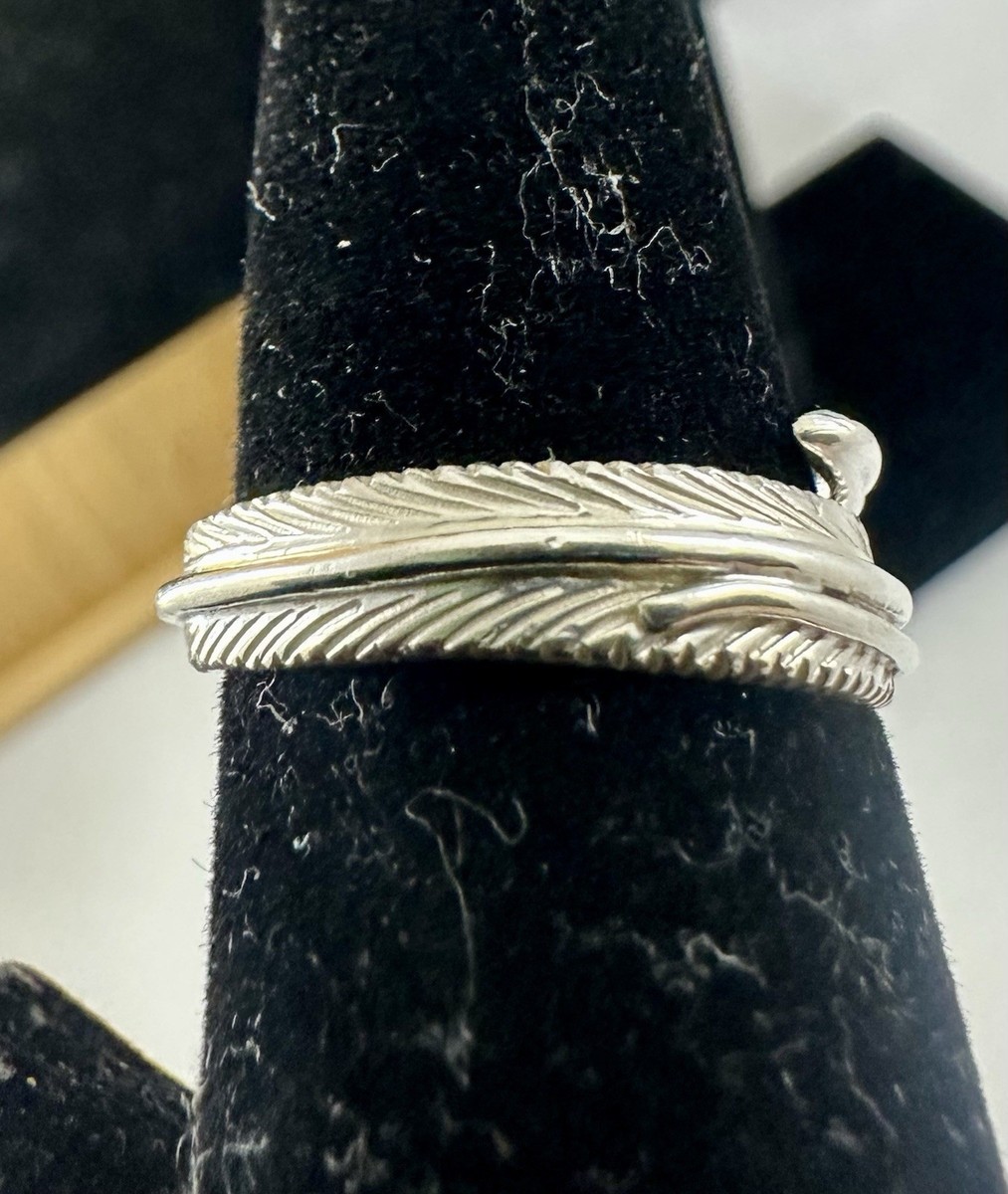 HARVEY MACE Navajo Sterling Silver Feather Wrap Ring; Size 7.5 | eBay